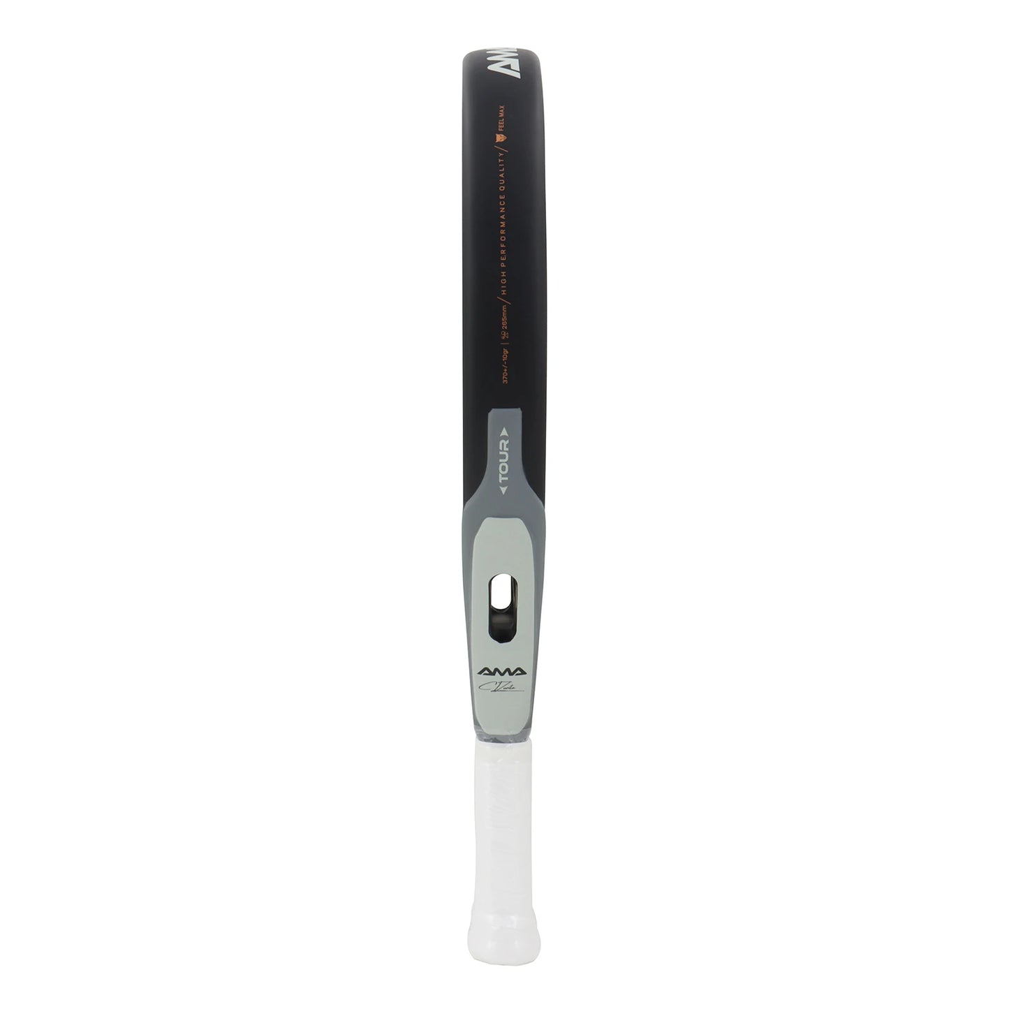 AMASPORT Matte Carbon Black Silver Padel Racket
