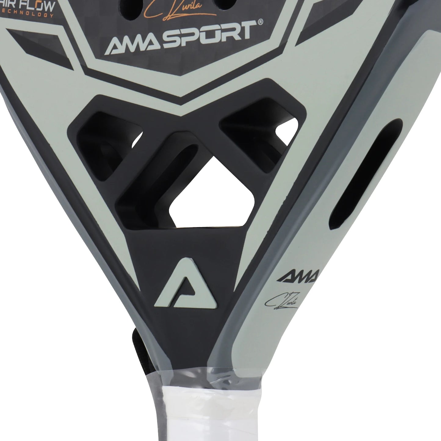 AMASPORT Matte Carbon Black Silver Padel Racket